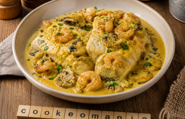 Colin aux crevettes au curry au Cookeo, le petit plat de poisson crémeux prêt en quelques minutes