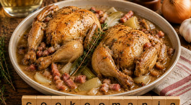 Coquelets en barbouille au Cookeo, la volaille fondante dans une sauce rustique au vin blanc