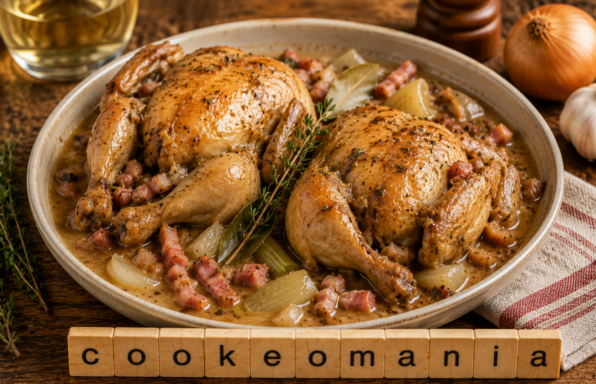 Coquelets en barbouille au Cookeo, la volaille fondante dans une sauce rustique au vin blanc