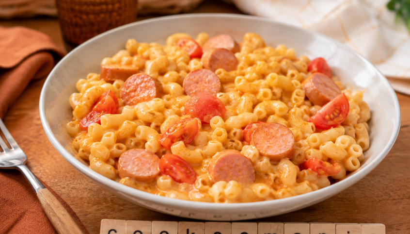 Coquillettes Knacki tomate au Cookeo, le petit plat express qui régale les enfants