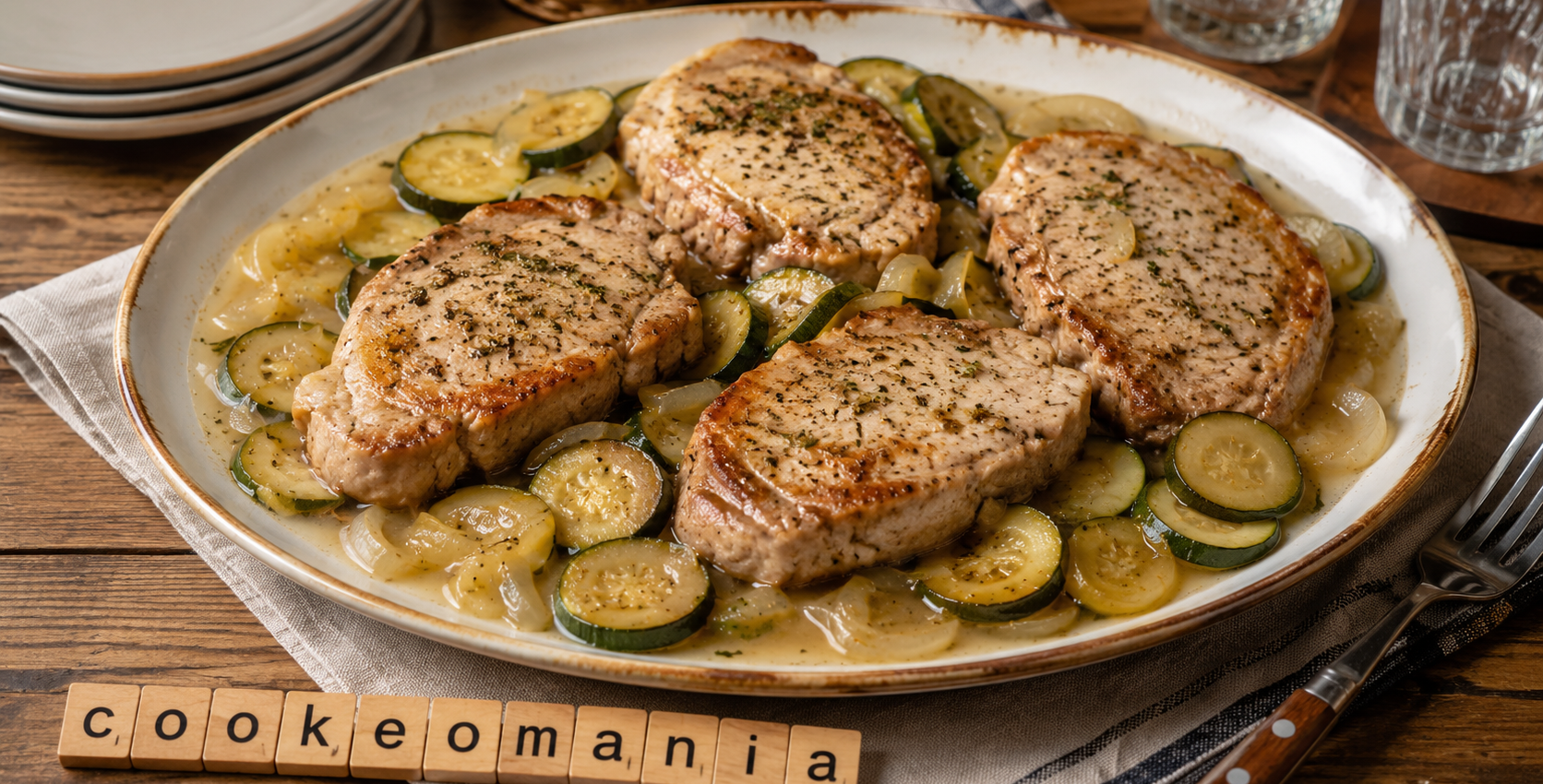 Côtes de porc aux courgettes au Cookeo, le plat léger et rapide pour toute la famille