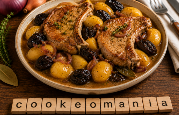 Côtes de porc aux pruneaux et pommes de terre au Cookeo, le plat sucré-salé fondant et généreux