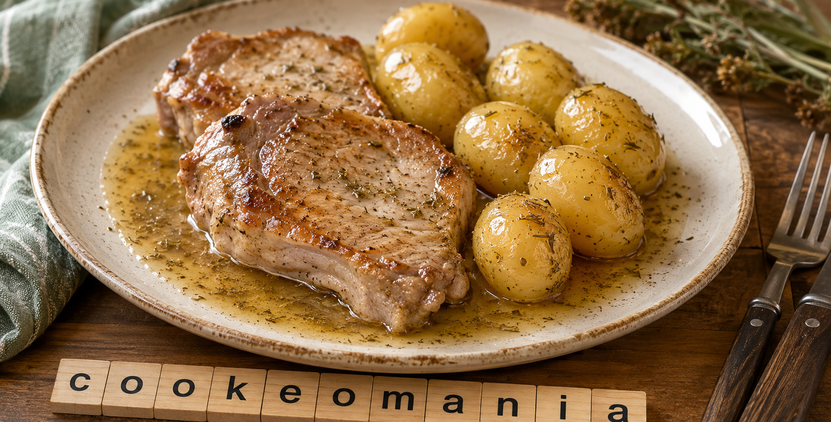 Côtes de porc et pommes de terre au Cookeo, le repas complet simple et efficace