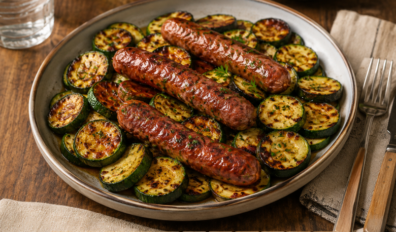 Courgettes merguez au Cookeo à l'extra crisp, le plat complet doré et savoureux
