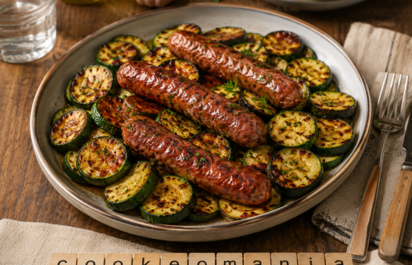 Courgettes merguez au Cookeo à l'extra crisp, le plat complet doré et savoureux