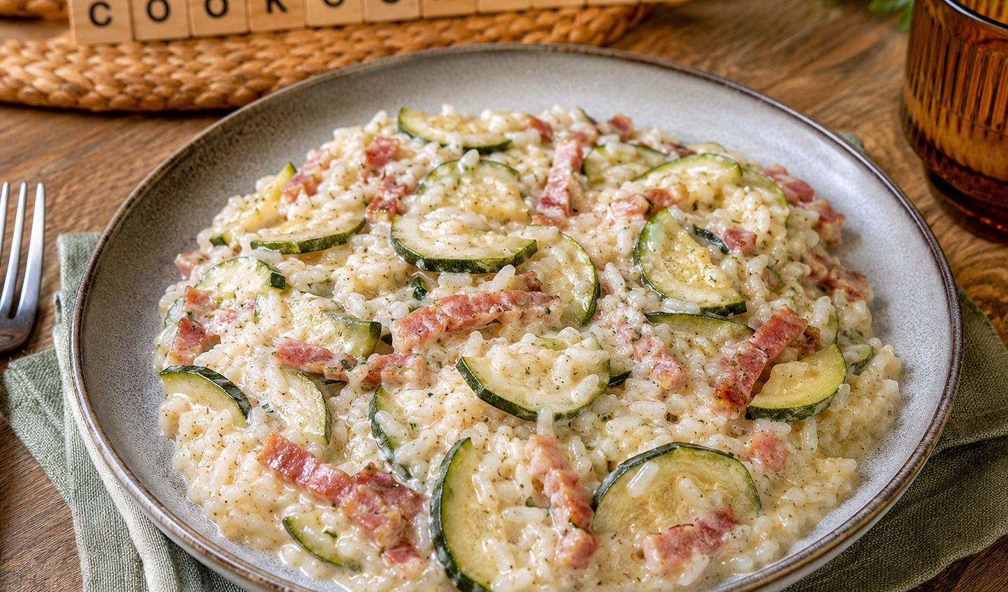 Courgettes, riz, bacon et Boursin au Cookeo, le plat complet crémeux qui plaît à toute la famille