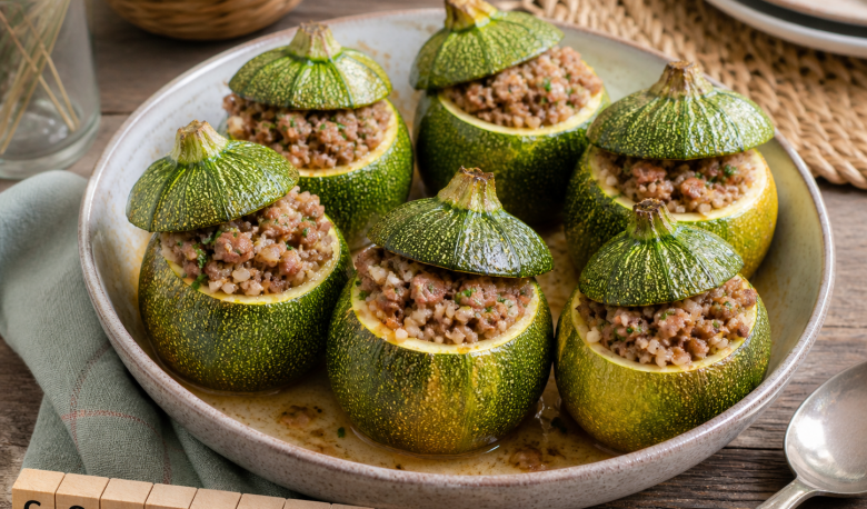 Courgettes rondes farcies au Cookeo, le plat familial généreux qui sent bon la cuisine maison