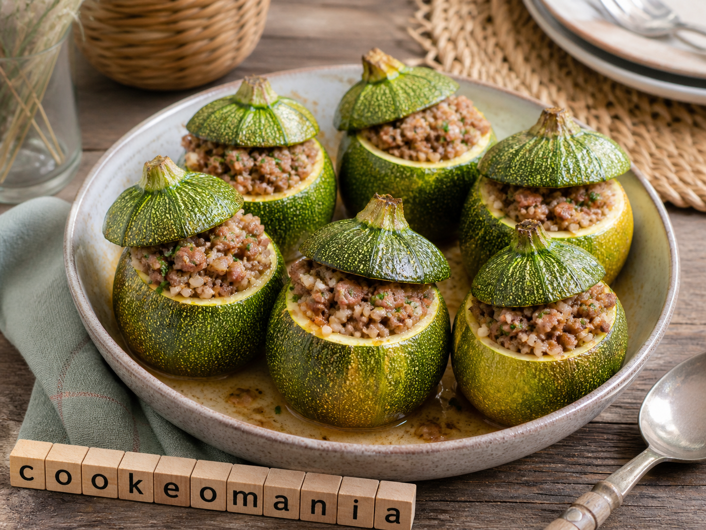 Courgettes rondes farcies au Cookeo, le plat familial généreux qui sent bon la cuisine maison