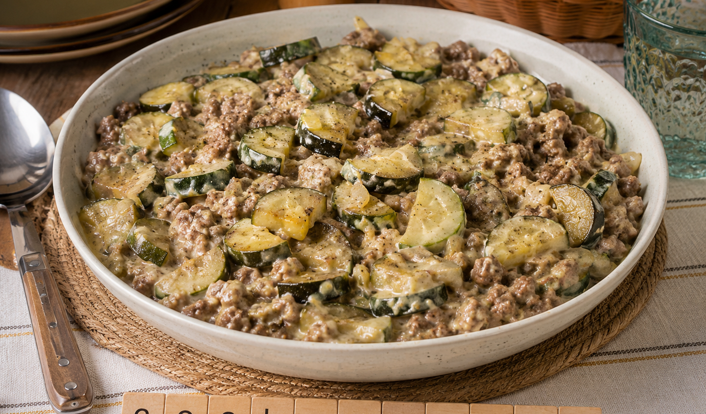 Courgettes, viande hachée et Vache qui rit au Cookeo, le plat familial crémeux prêt en 15 minutes