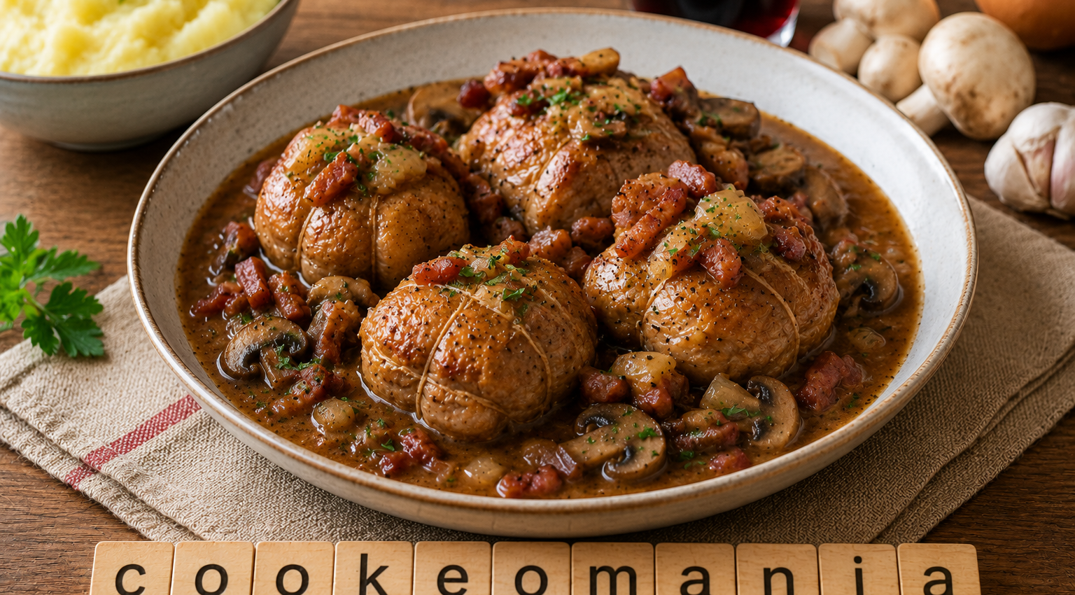 Crépinettes au porto et champignons au Cookeo, la recette généreuse qui transforme un dîner simple