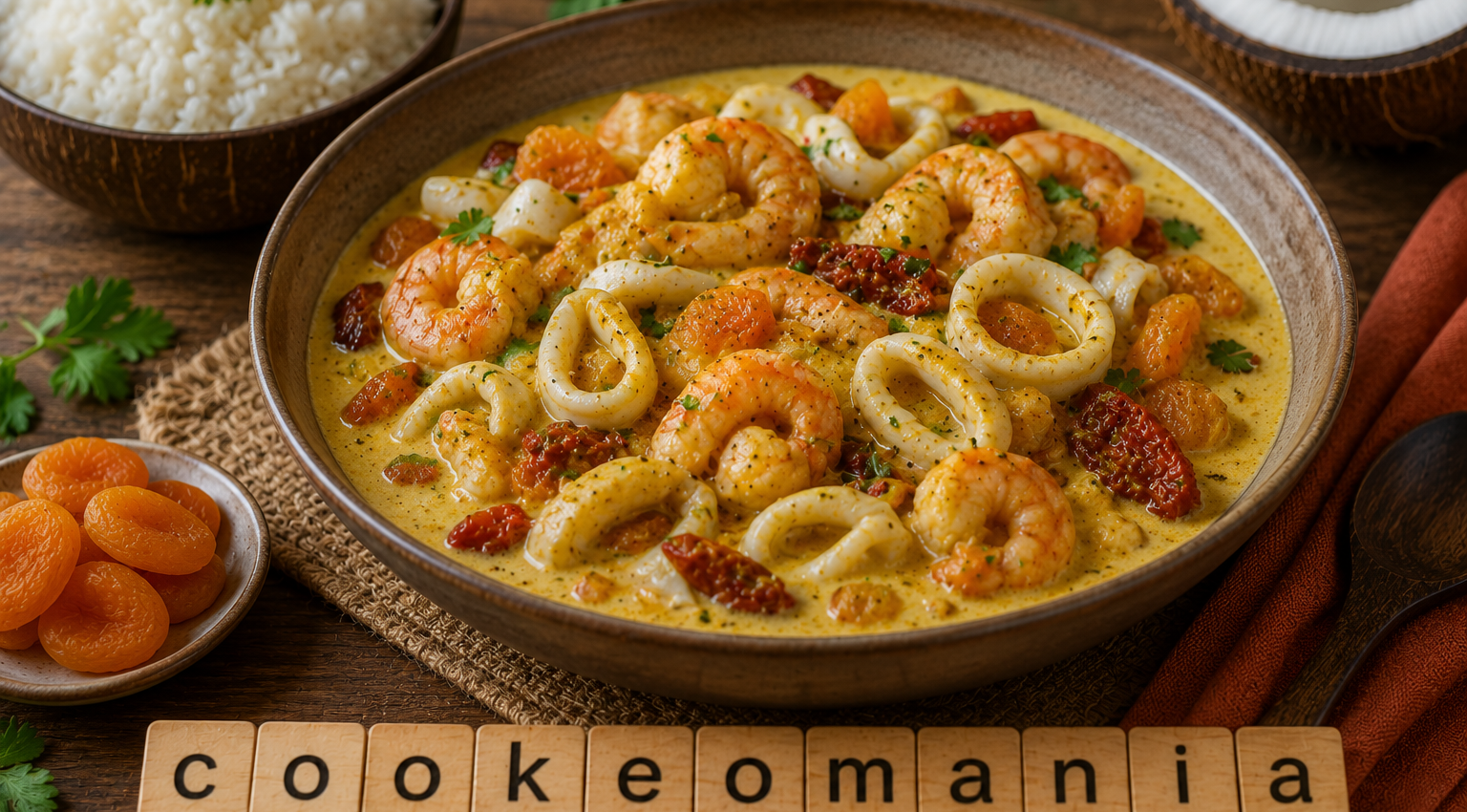 Crevettes et blancs d’encornets au lait de coco au Cookeo, la recette indienne rapide et parfumée