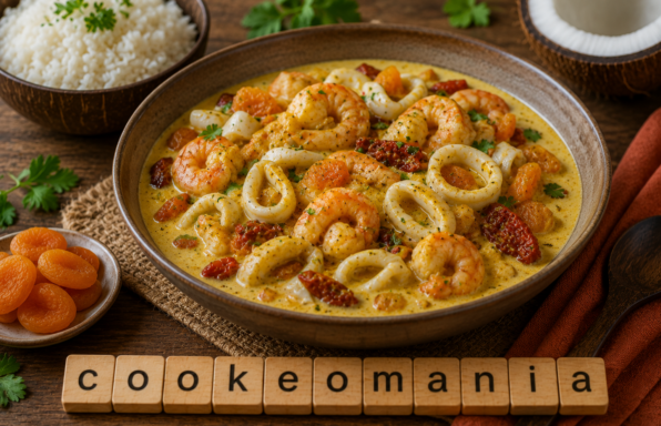 Crevettes et blancs d’encornets au lait de coco au Cookeo, la recette indienne rapide et parfumée
