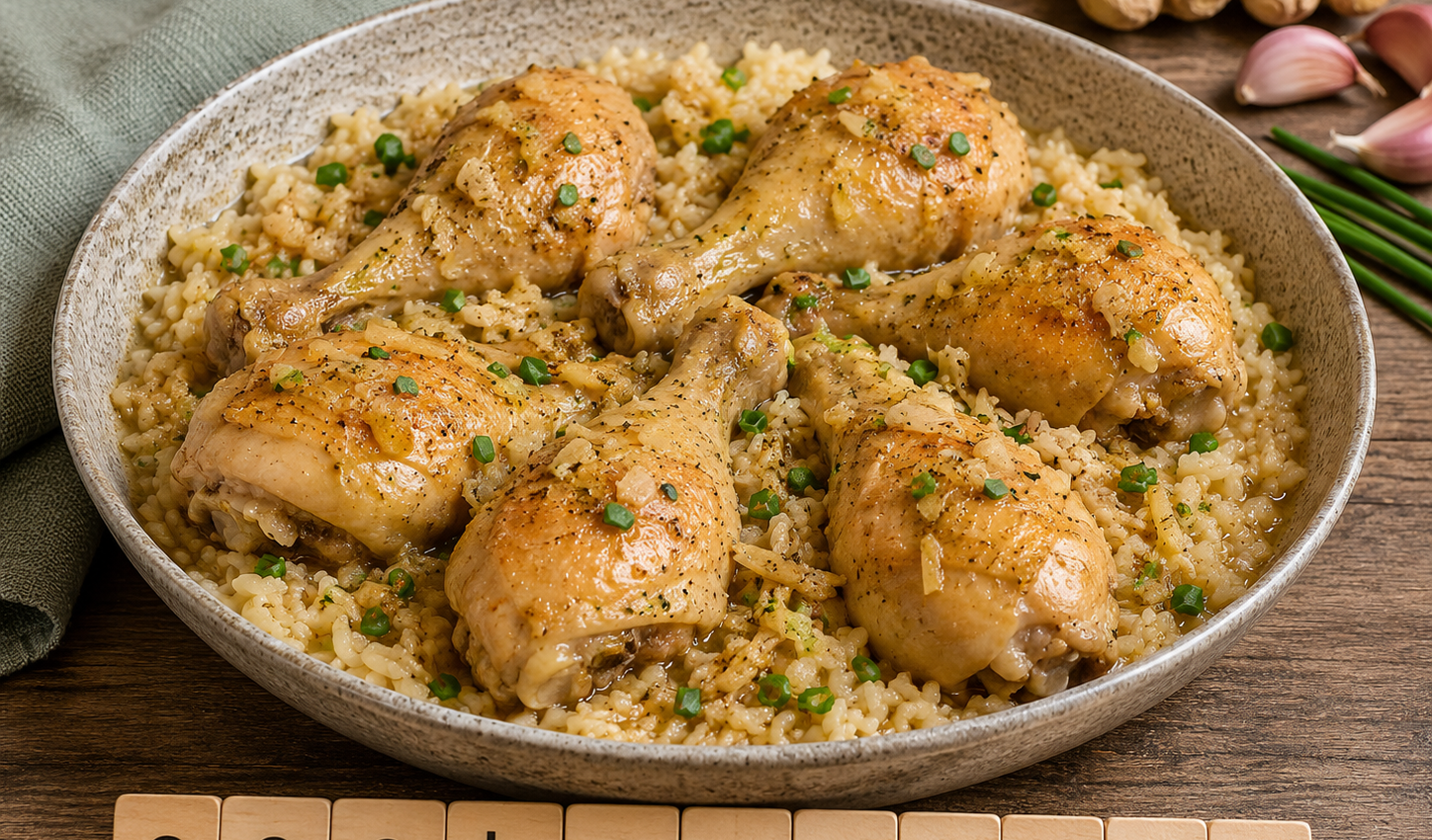 Cuisses de poulet au gingembre au Cookeo, un plat complet parfumé avec du riz