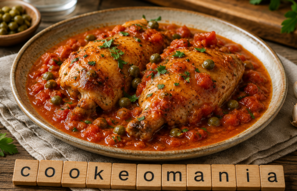 Cuisses de poulet sauce tomate et câpres au Cookeo, une recette simple au goût méditerranéen