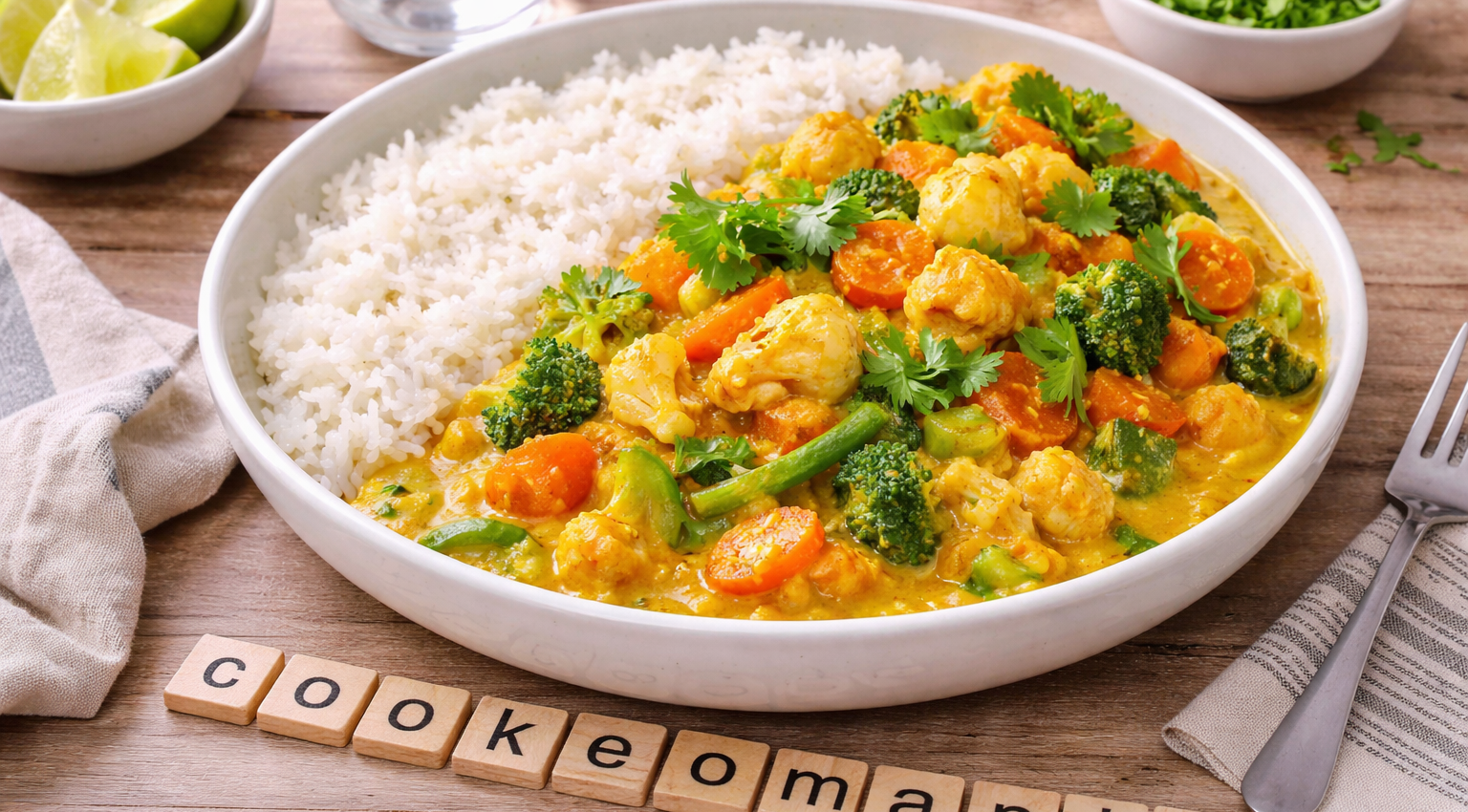 Curry de légumes au lait de coco au Cookeo