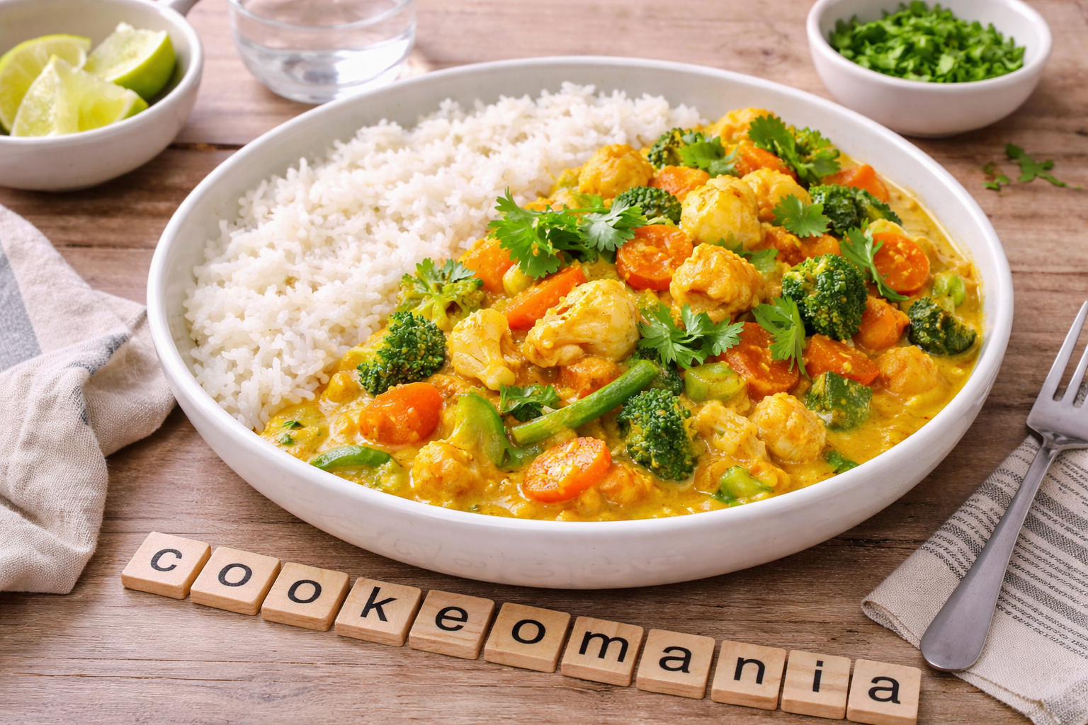 Curry de légumes au lait de coco au Cookeo