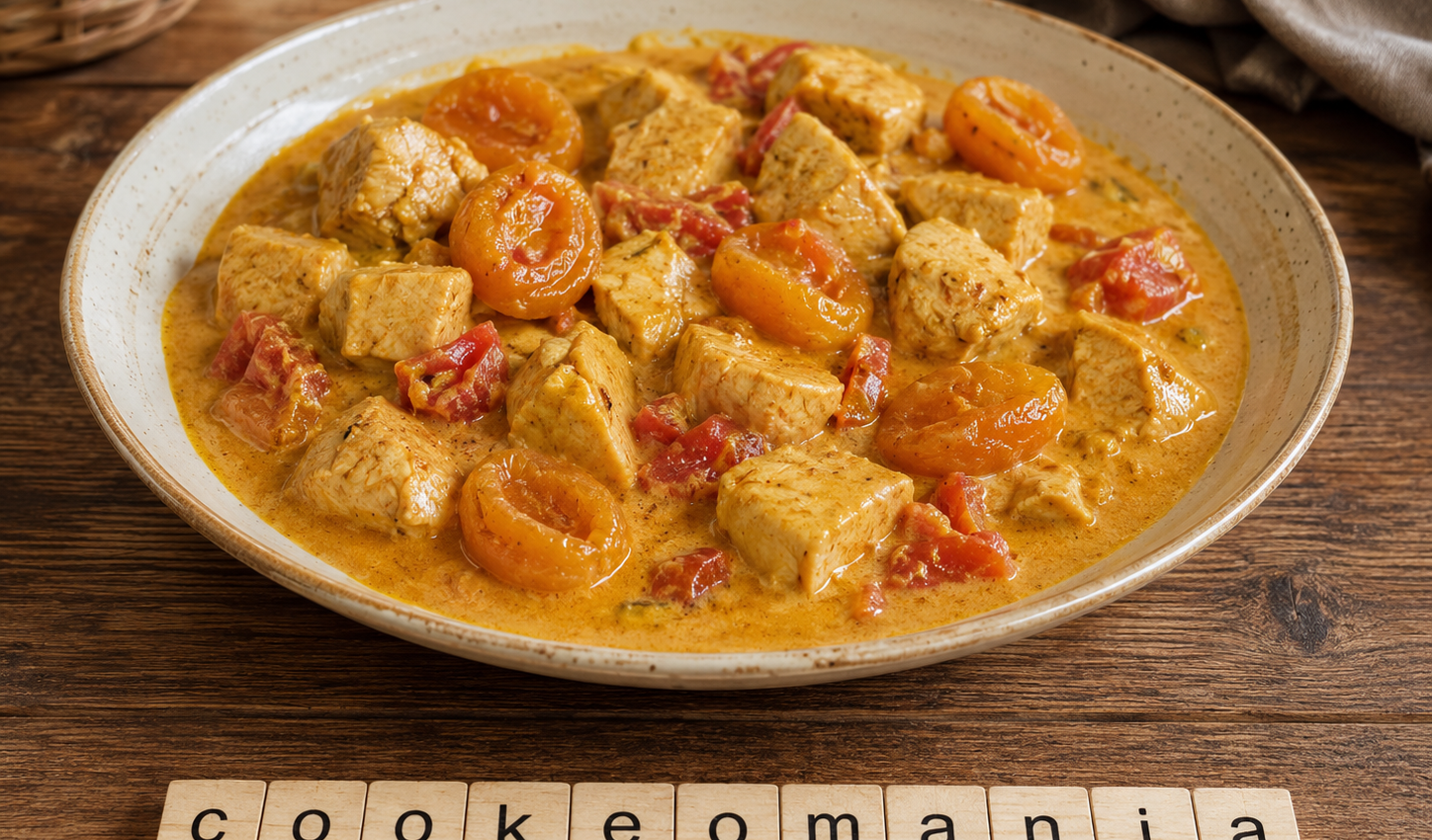 Curry de poulet au Cookeo, la recette express au lait de coco et abricots secs