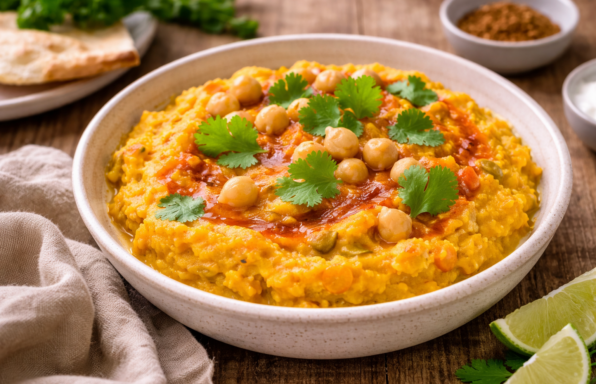 Dahl express de lentilles corail, carottes et coco au Cookeo