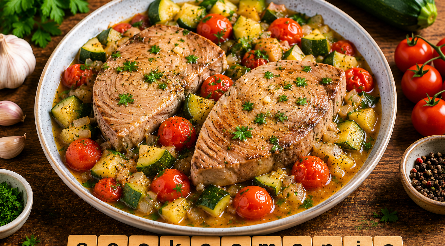 Darnes de thon rouge aux légumes au Cookeo, une recette légère et ensoleillée