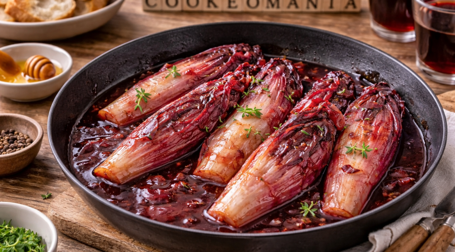 Endives rouges fondantes au miel au Cookeo