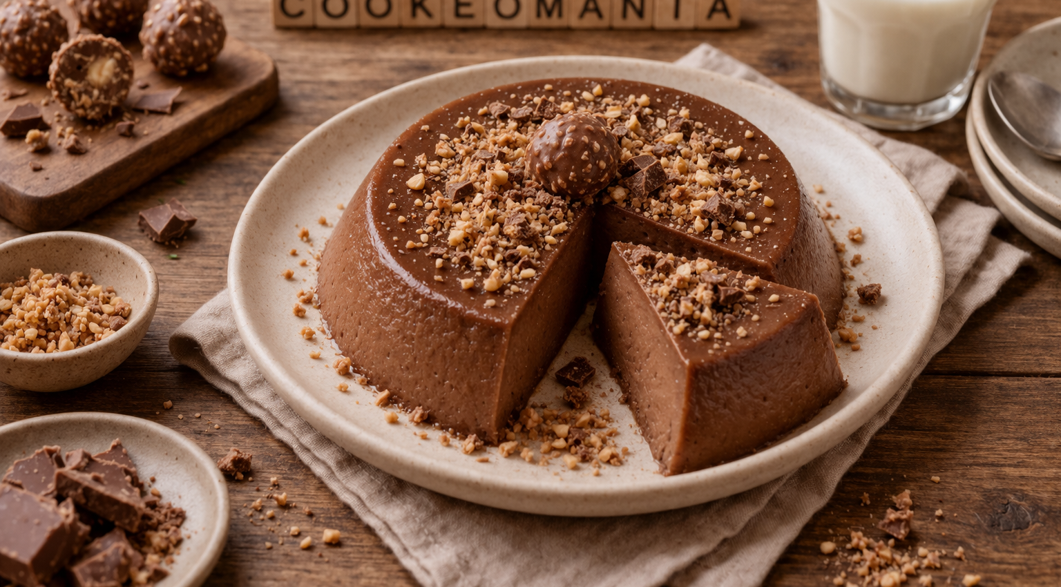 Flan chocolat praliné façon rochers au Cookeo