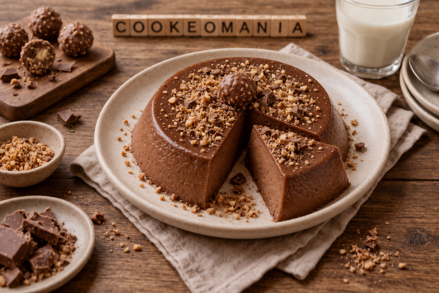 Flan chocolat praliné façon rochers au Cookeo