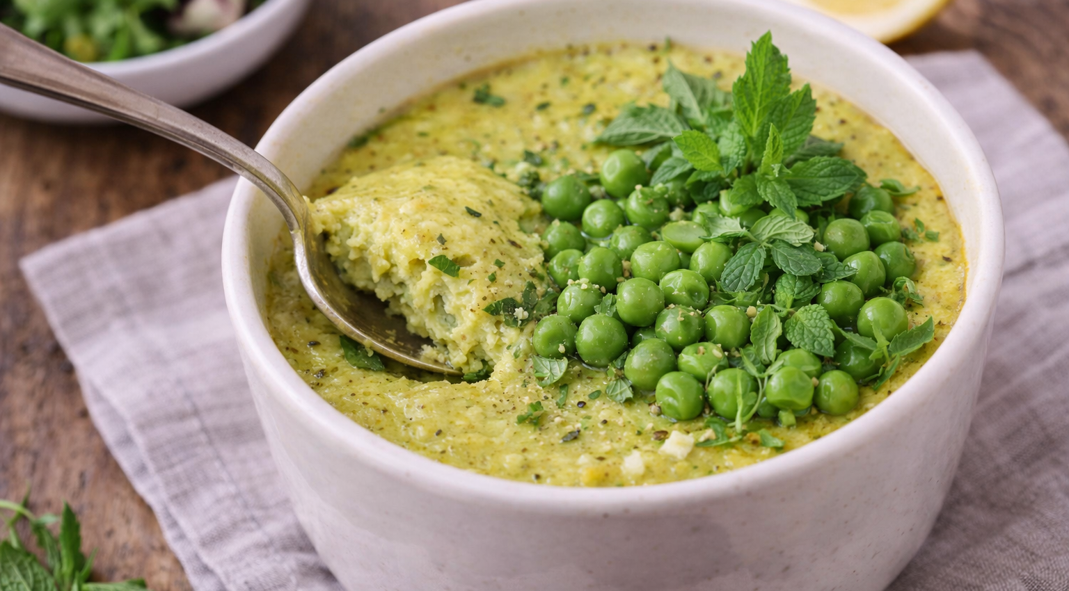 Flans verts courgette-petits pois au chèvre et menthe (Cookeo)