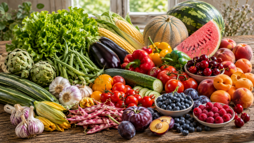 Fruits et légumes de saison en juillet