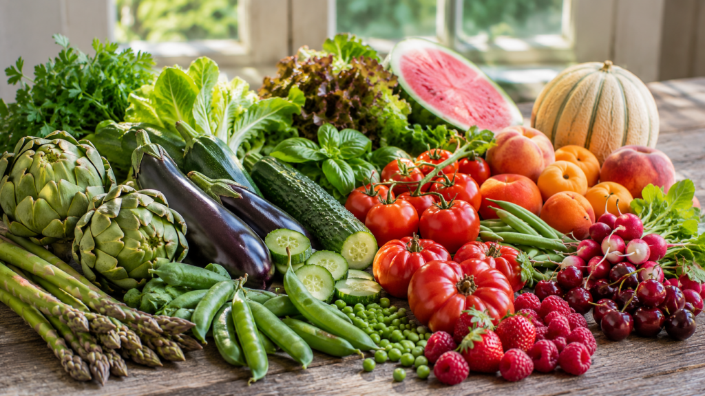 Fruits et légumes de saison en juin