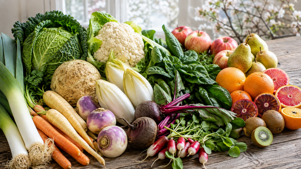 Fruits et légumes de saison en mars