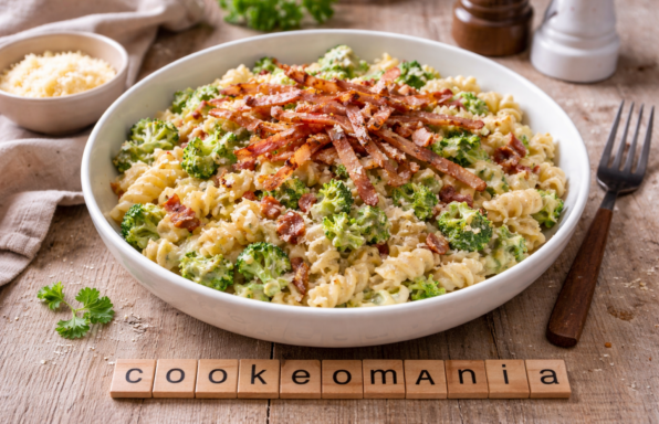 Fusilli crémeux au brocoli et lardons