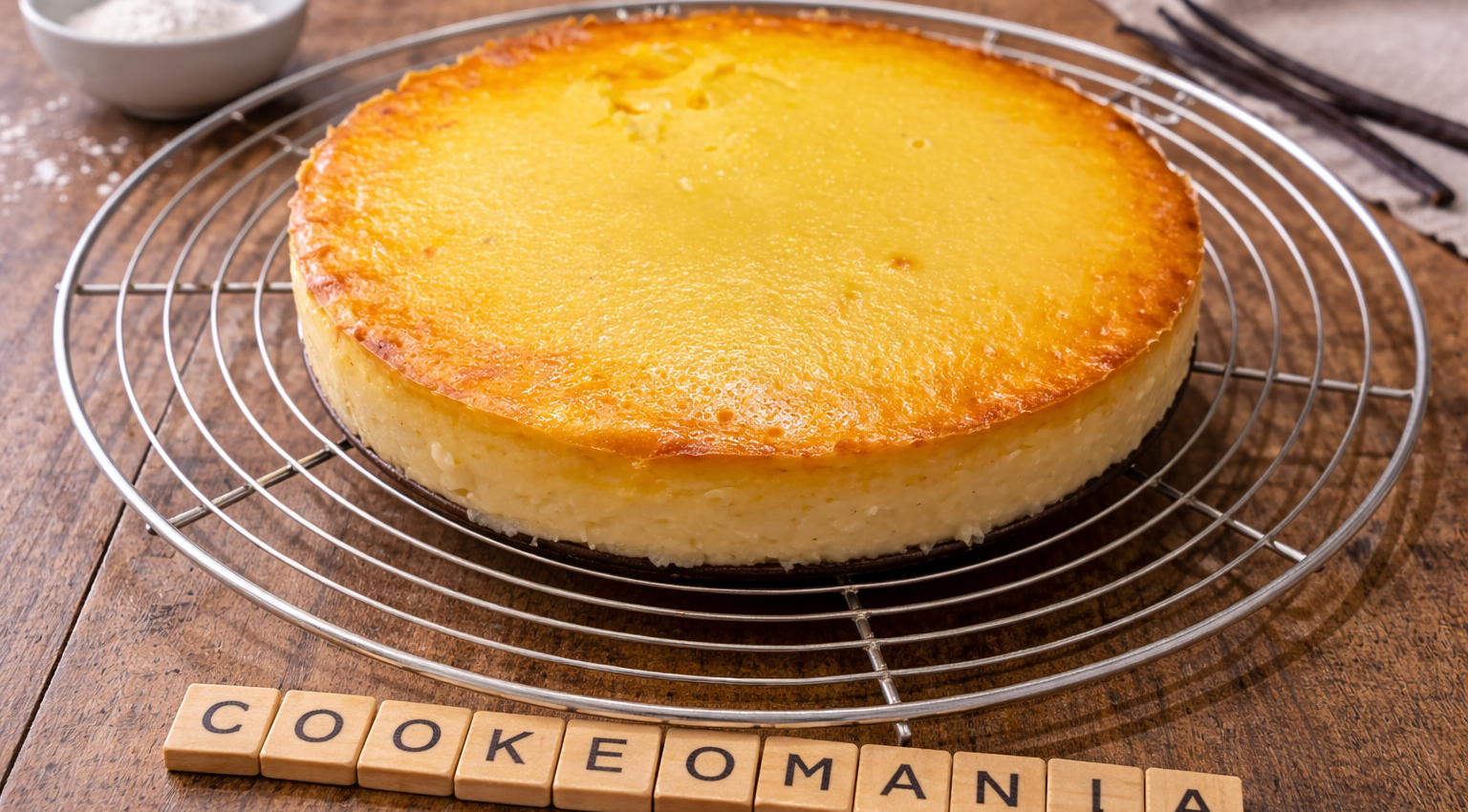 Gâteau fromage blanc vanillé sans pâte au Cookeo Extra Crisp