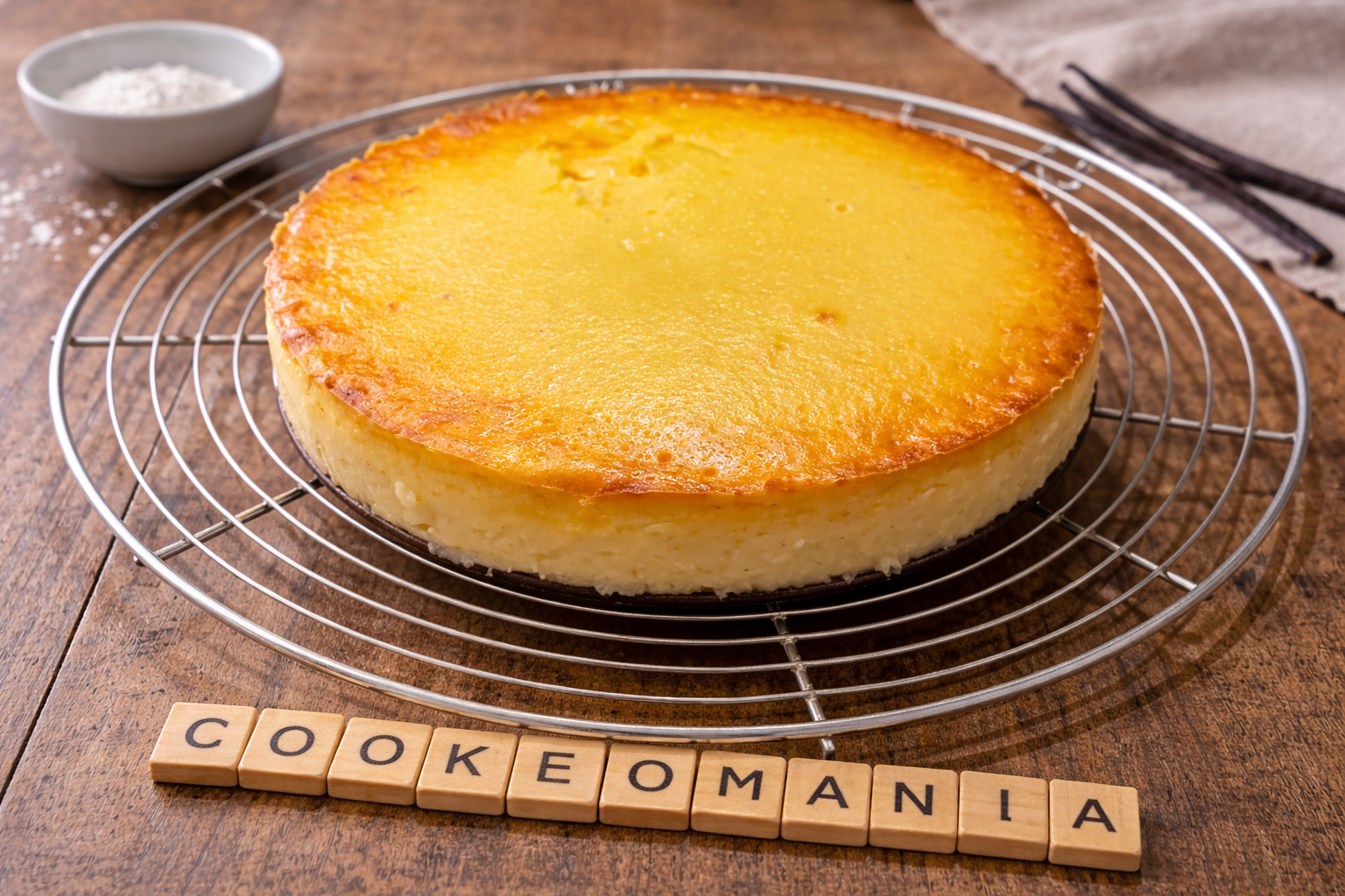 Gâteau fromage blanc vanillé sans pâte au Cookeo Extra Crisp