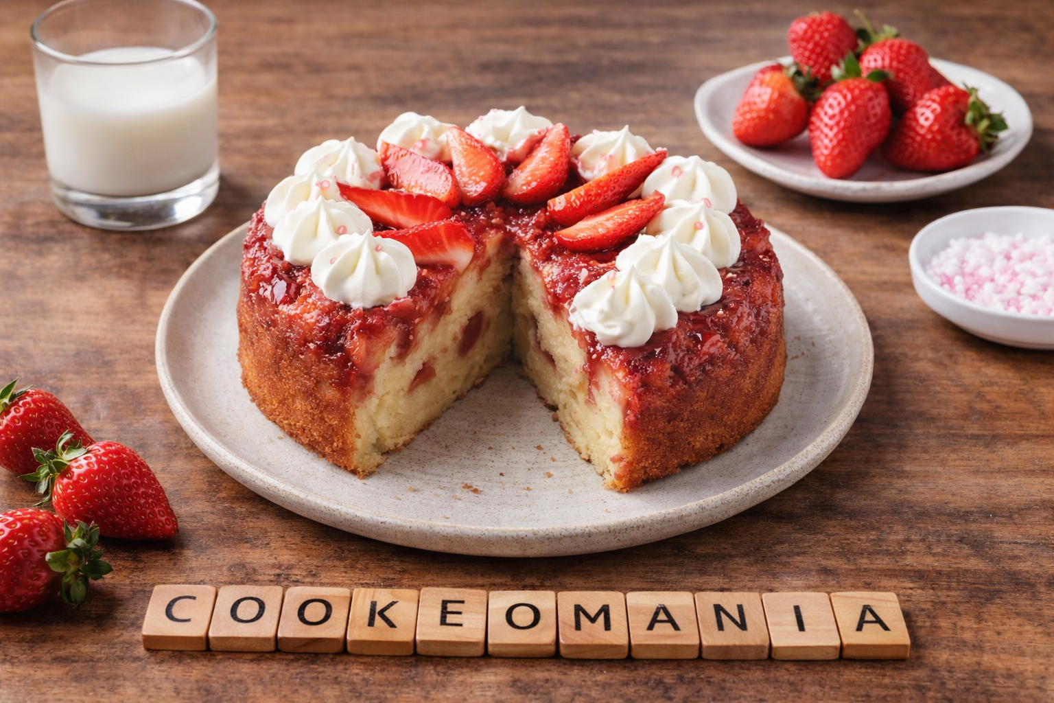 Gâteau renversé aux fraises et ricotta au Cookeo