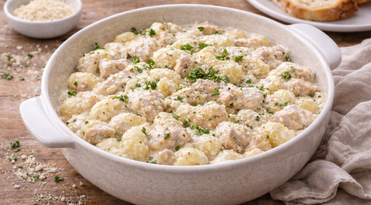 Gnocchis crémeux au poulet et fromage frais au Cookeo