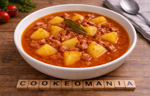 Goulash de pommes de terre à la saucisse fumée au Cookeo