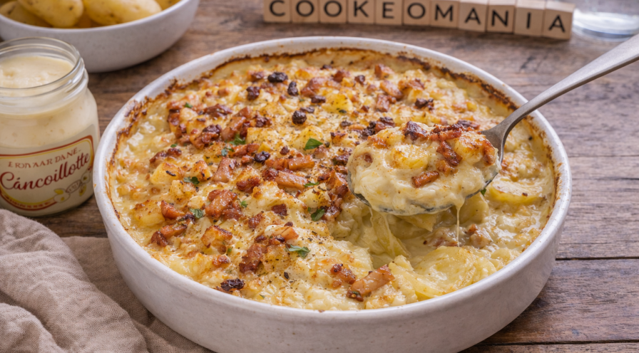 Gratin dauphinois à la cancoillotte et aux lardons au Cookeo