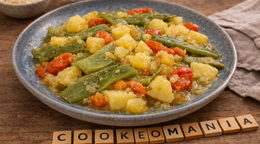 Haricots plats mijotés aux pommes de terre et tomates au Cookeo