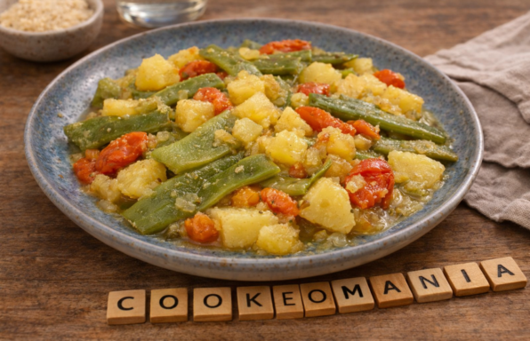 Haricots plats mijotés aux pommes de terre et tomates au Cookeo