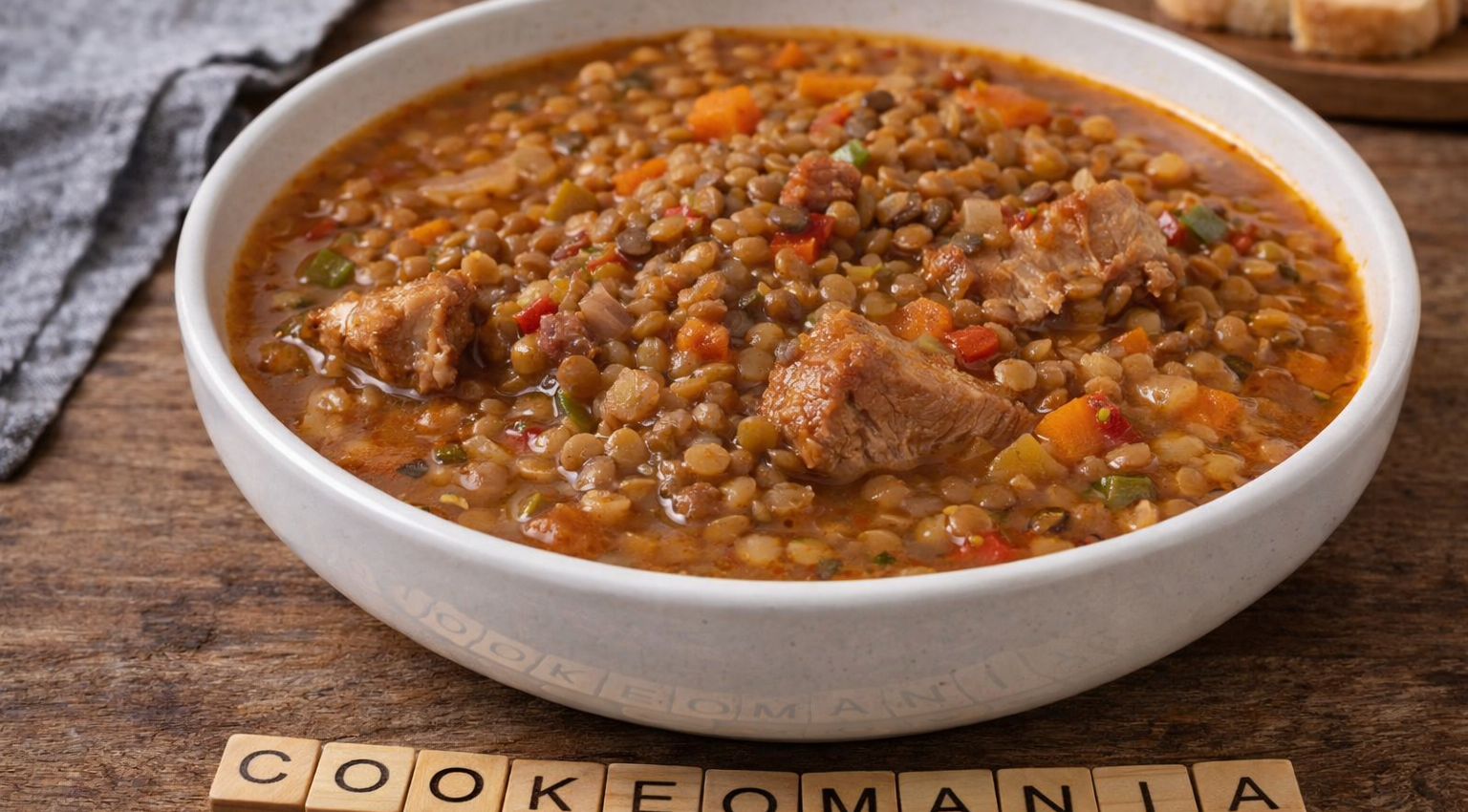 Lentilles aux travers de porc et légumes au Cookeo