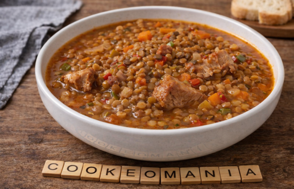 Lentilles aux travers de porc et légumes au Cookeo
