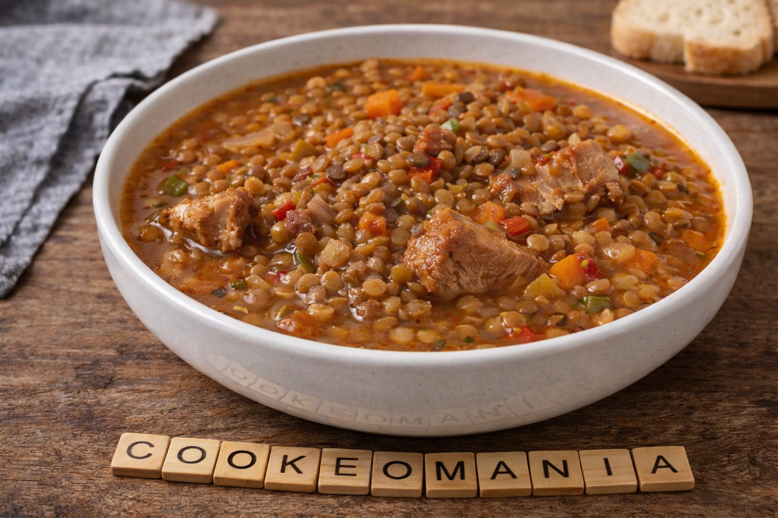Lentilles aux travers de porc et légumes au Cookeo