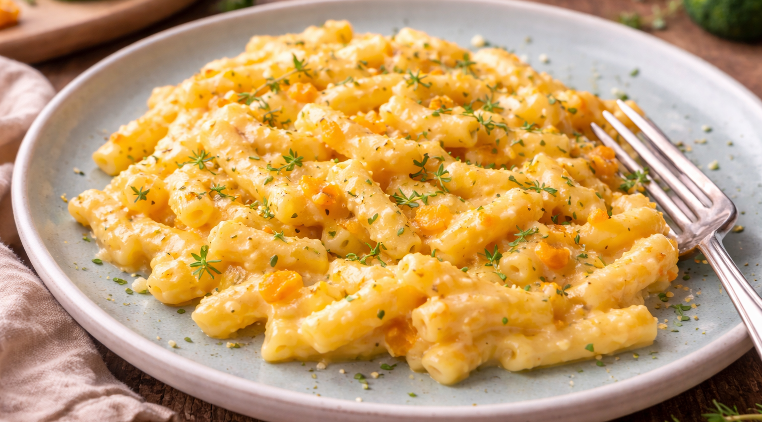 Macaronis crémeux à la butternut et fromages fumés au Cookeo
