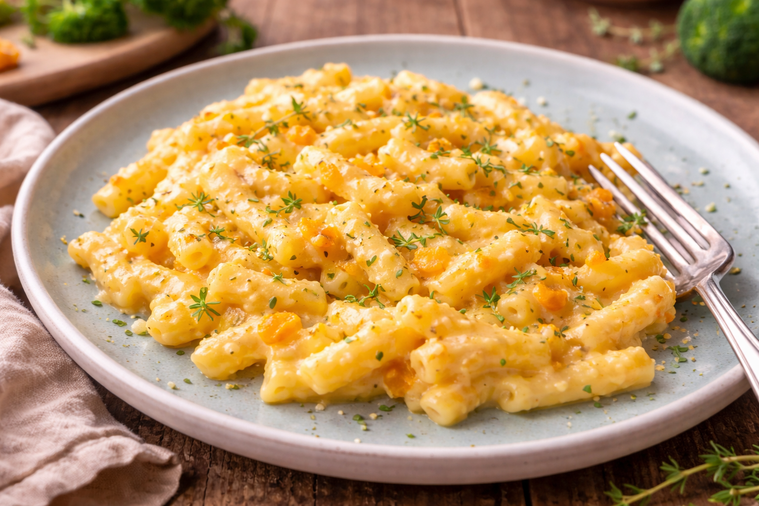 Macaronis crémeux à la butternut et fromages fumés au Cookeo