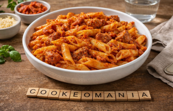 Macaronis crémeux à la sobrasada et viande hachée au Cookeo
