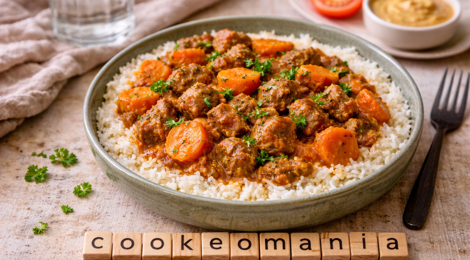 Mafé de bœuf express à la patate douce