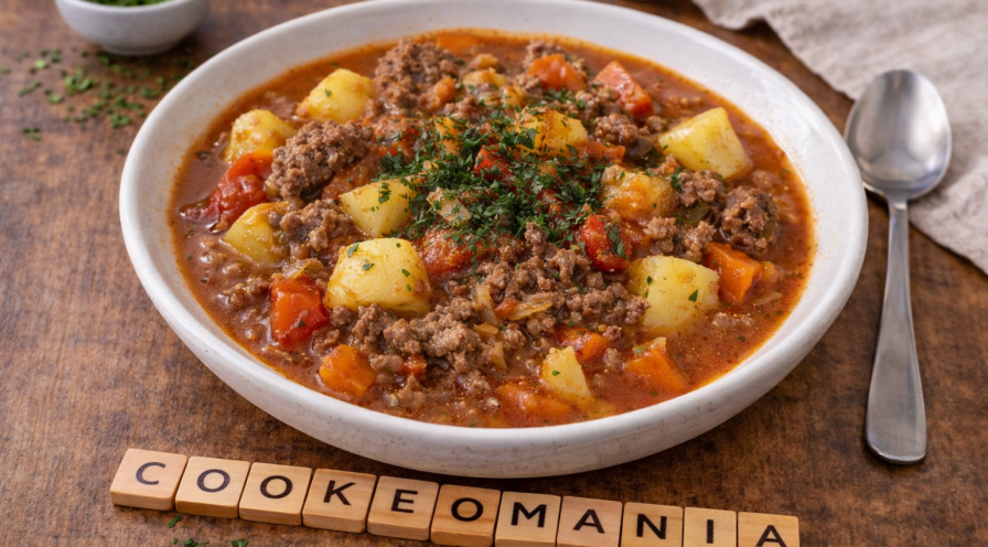 Mijoté campagnard au bœuf haché et légumes au Cookeo
