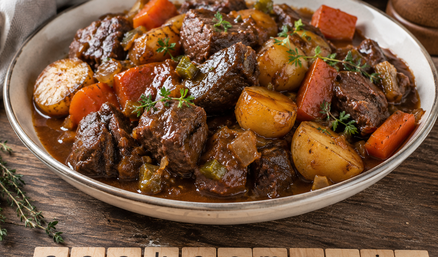 Mijoté de bœuf au miel et vinaigre balsamique au Cookeo, le plat fondant aux pommes de terre