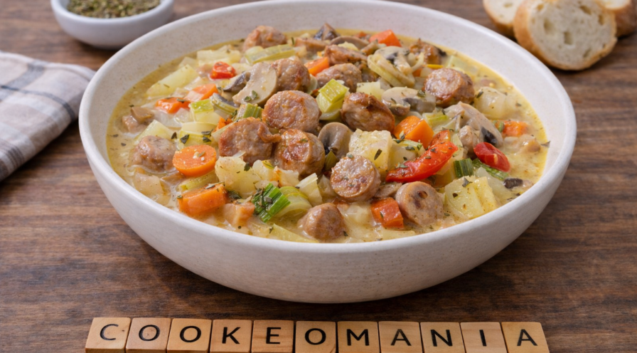 Mijoté de saucisse aux légumes du jardin au Cookeo