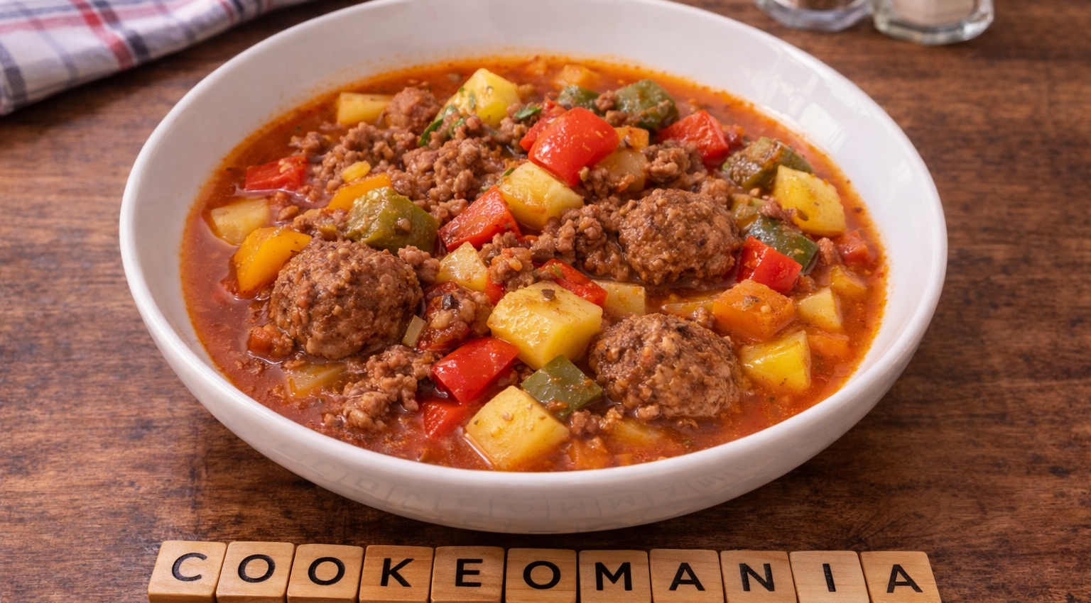 Mijoté rustique au bœuf haché, pommes de terre et poivrons au Cookeo